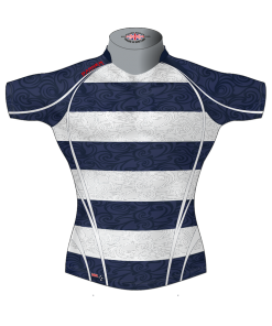 Hooped Bespoke Rugby Shirt TMS 633 Front - Badger Rugby